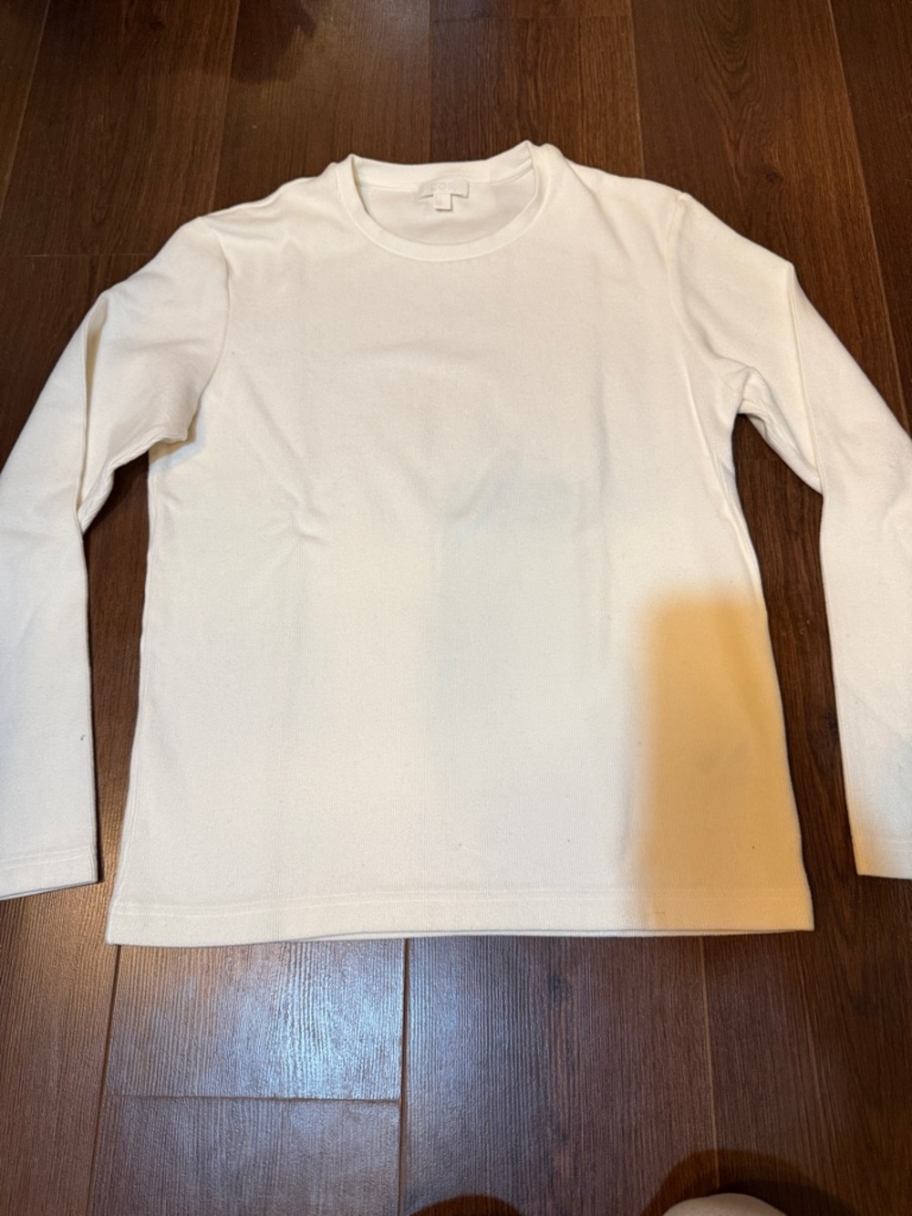 COS Ribbed Classic Long Sleeve Crewneck Top